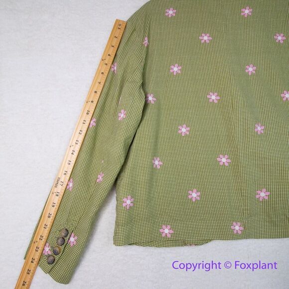 New! Free People Cali Printed Blazer - Moss Combo, size S - Picture 14 of 16